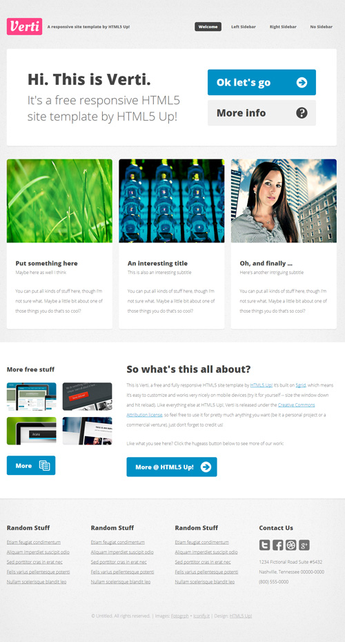 Responsive Web Design Templates Free