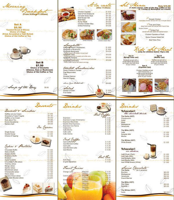 Restaurant Menu Ideas