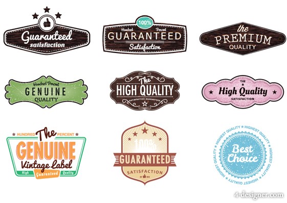 Retro Labels Vector