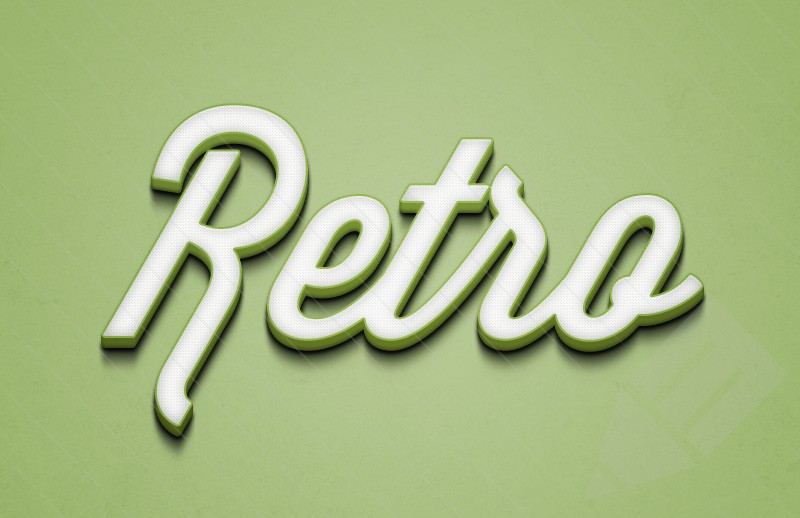 Retro PSD 3D Text Effects