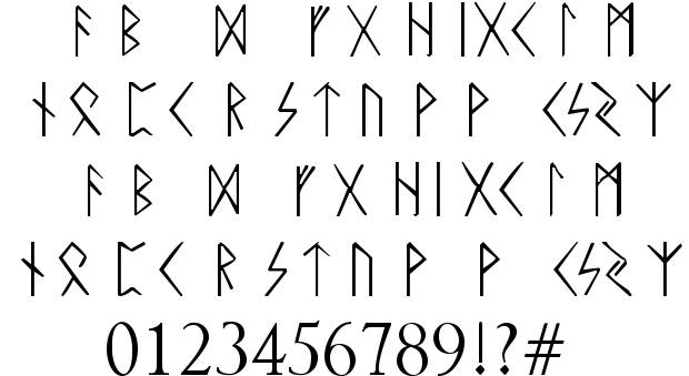 Rune Alphabet Font Rune Alphabet Font