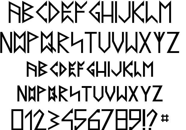 Rune Style Fonts Alphabet Rune Style Fonts Alphabet