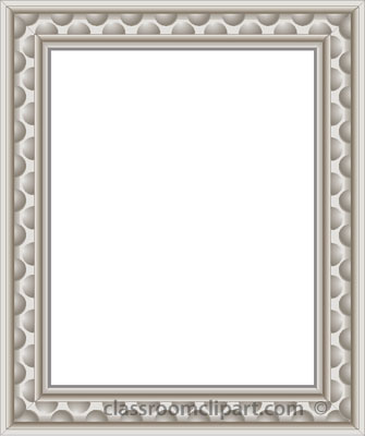 Silver Picture Frame with Transparent Background