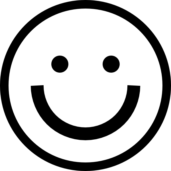 Smiley Face Clip Art Black White