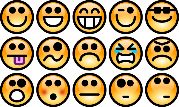 Smiley-Face Emotions Clip Art