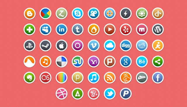 Social Media Icons Circle