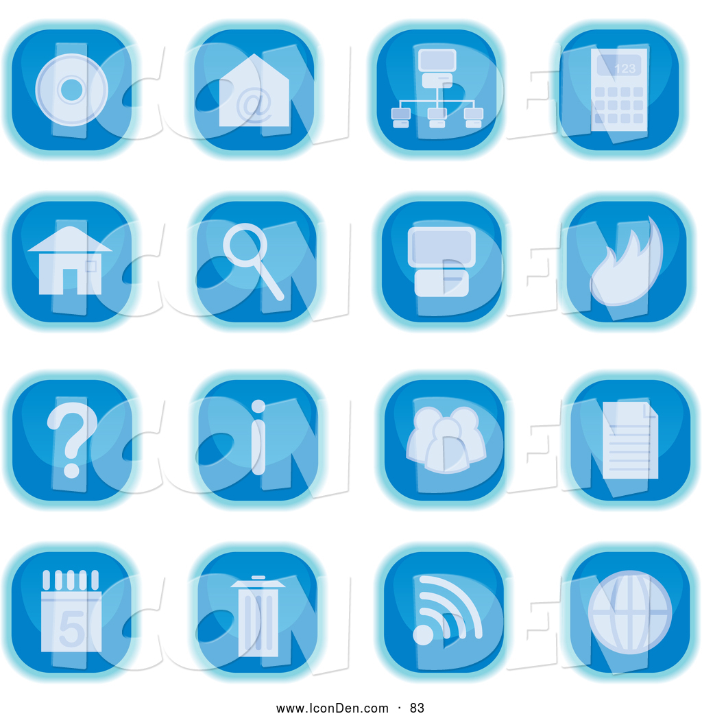 Square Email Icon Clip Art