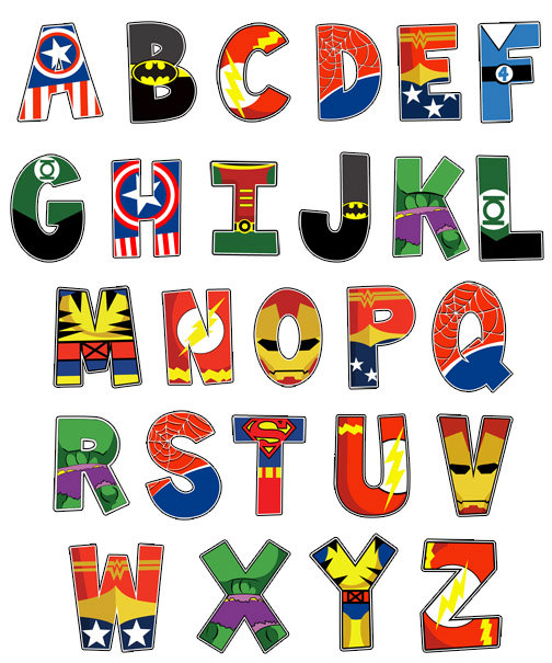 Superhero Alphabet Letters