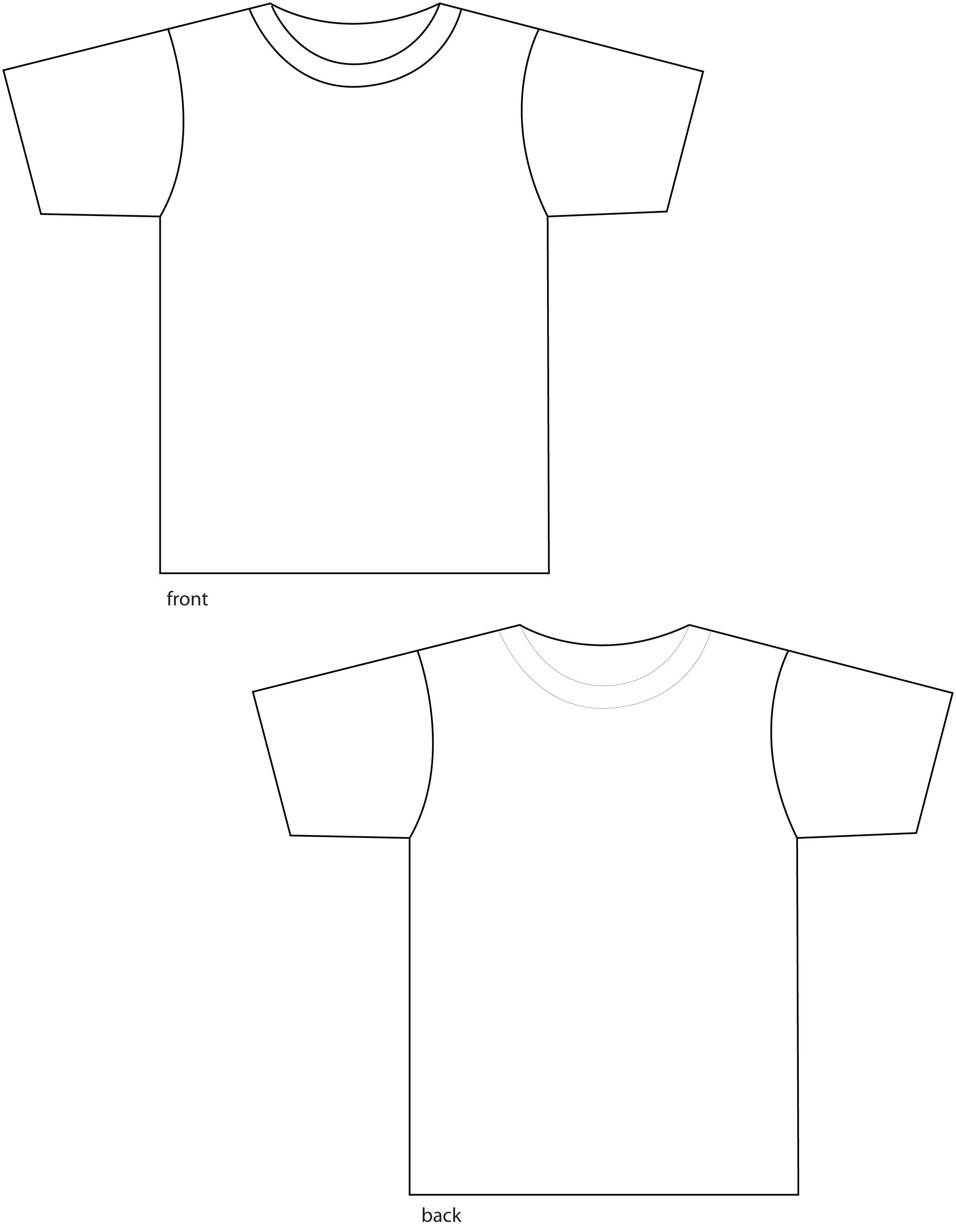 T-Shirt Template Front and Back