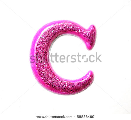 The Letter C with White Background