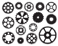 Steampunk Gears Vector Art Free