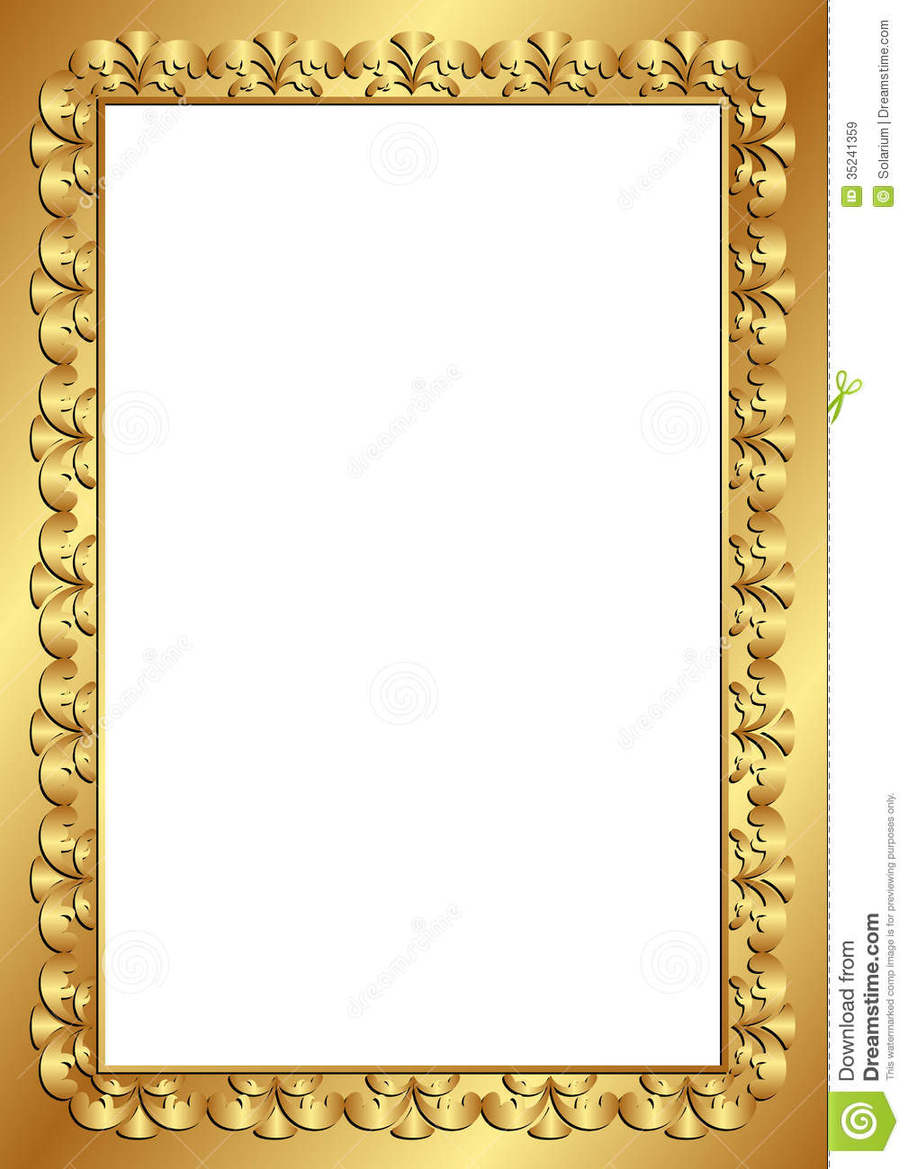 Transparent Gold Frame Borders Transparent Gold Frame Borders