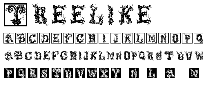 Tree-Like Fonts