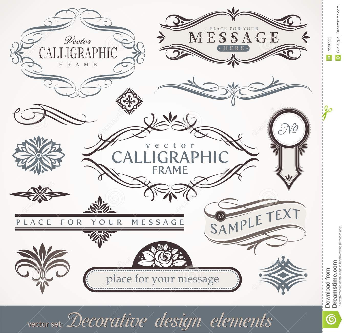 Vector Calligraphic Design Elements