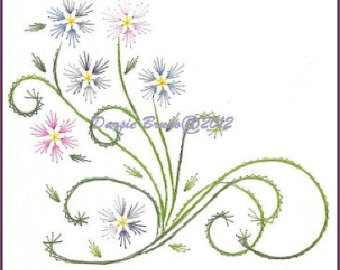 Vine Embroidery Pattern Vine Embroidery Pattern