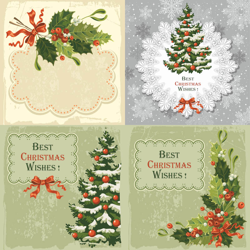 Vintage Christmas Vector Art