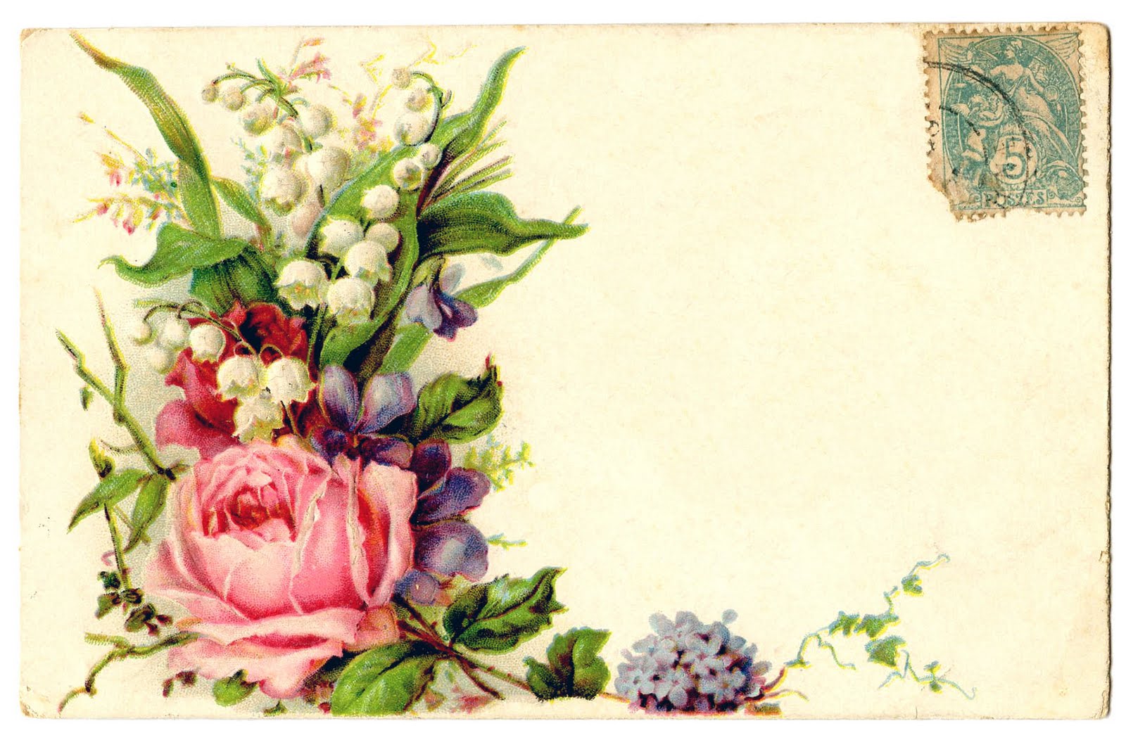 Vintage Roses Clip Art Flowers