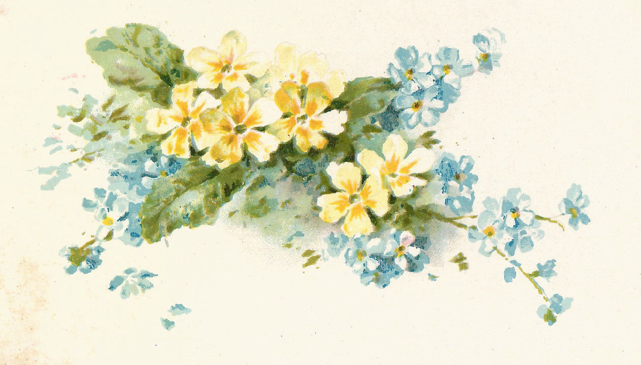 Vintage Yellow Flower Clip Art