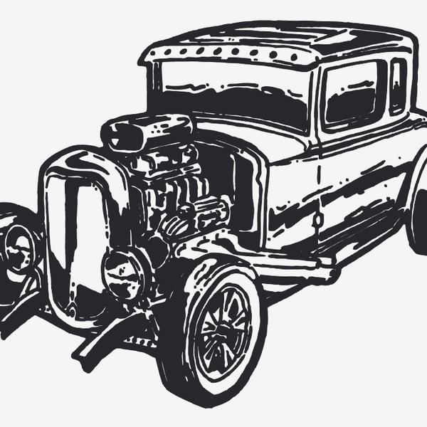 5 Hot Rod Car Vector Art Images