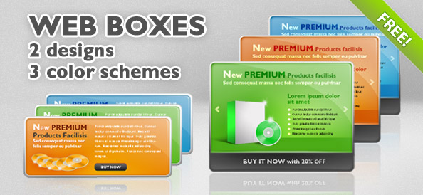 Web Boxes PSD