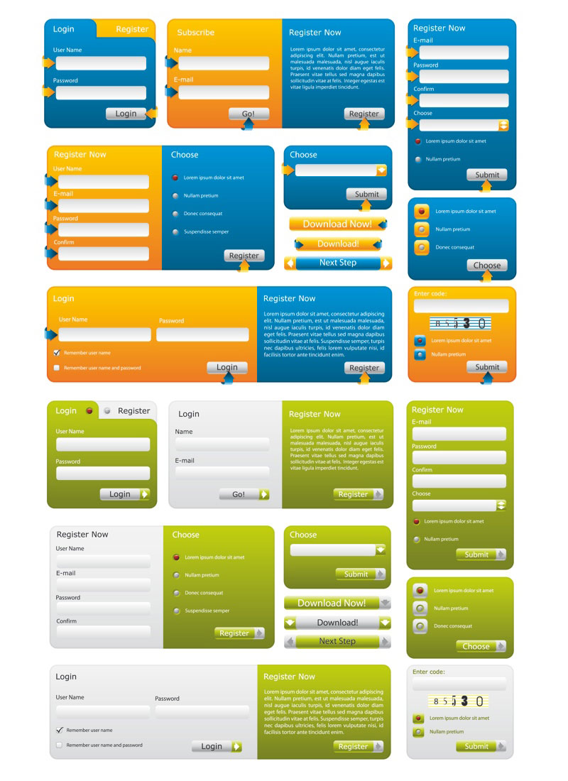 16 Web Form Template Clip Art Images