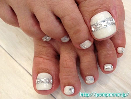 Wedding Toe Nail Design