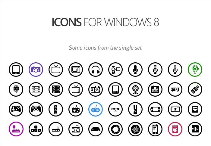 Windows 8 Icons Vector