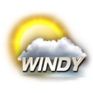 Windy Weather Channel Mostly Cloudy Icon Windy Weather Channel Mostly Cloudy Icon