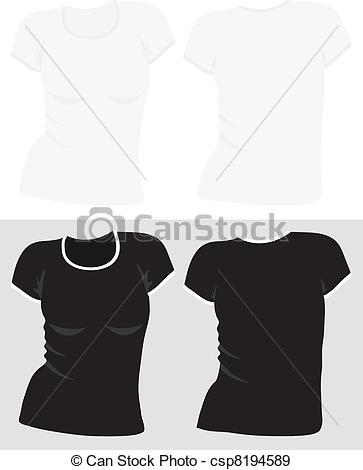 Women T-Shirt Template Vector