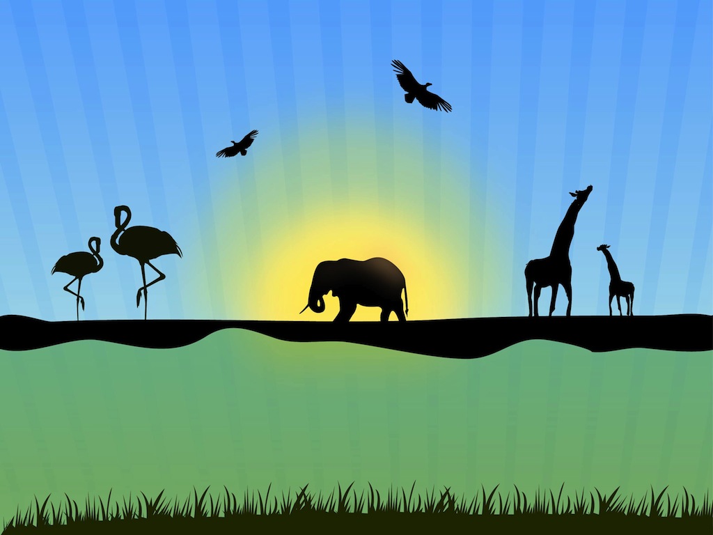 Zoo Animal Silhouette Vectors