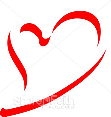 Abstract Heart Outline Clip Art