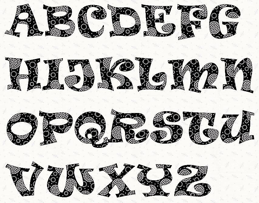 Alphabet Letter Stencils Font