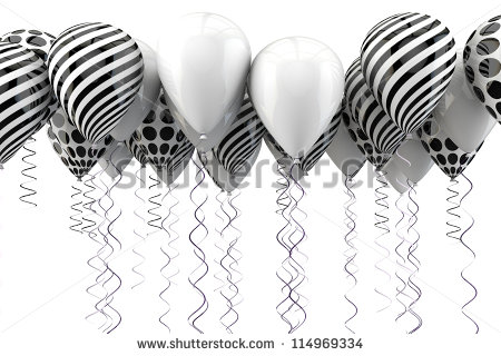 Black and White Balloons