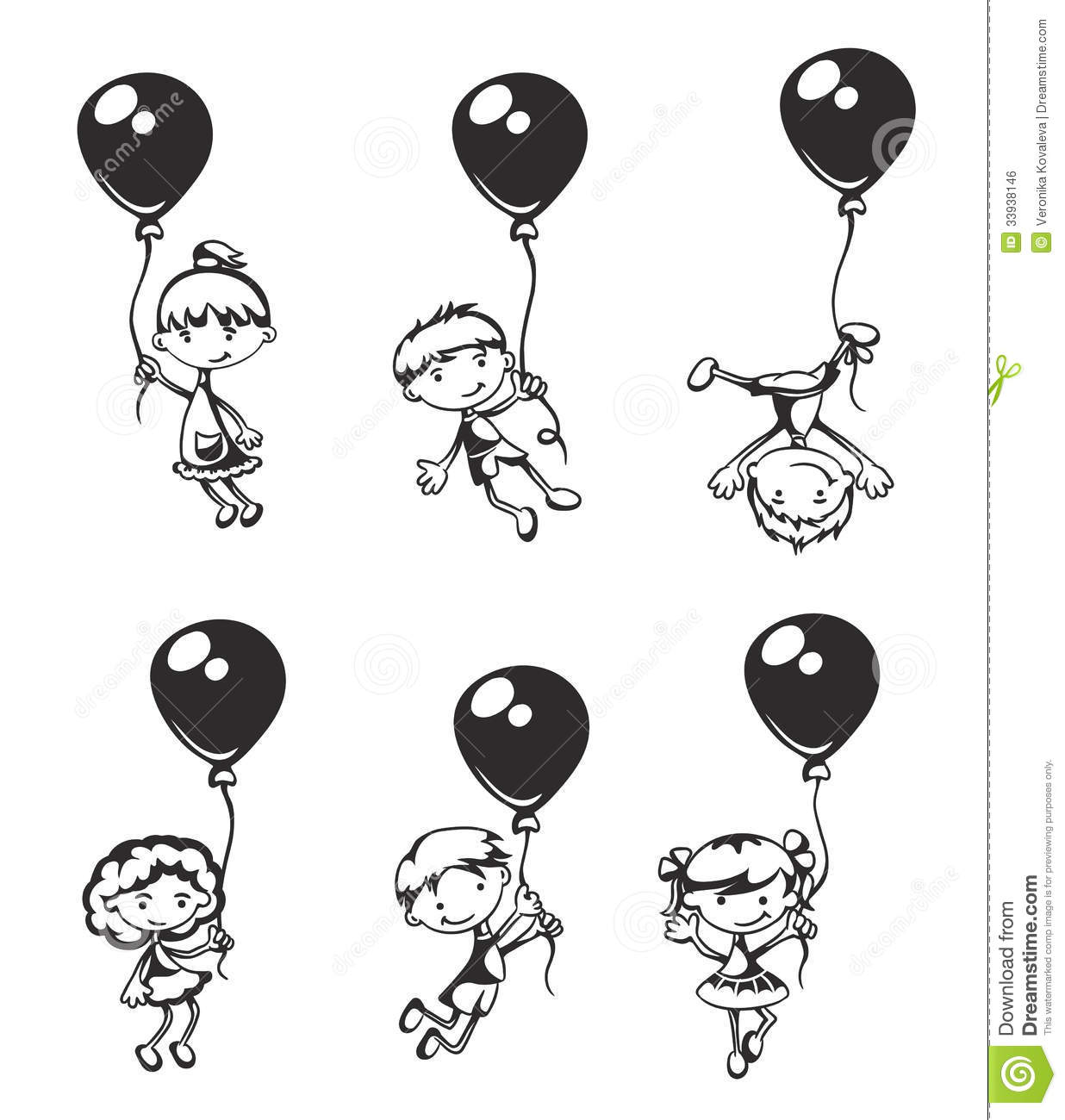 Black and White Birthday Balloons