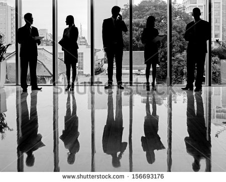 Black and White Business People