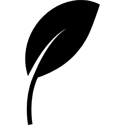 Black and White Leaf Icon