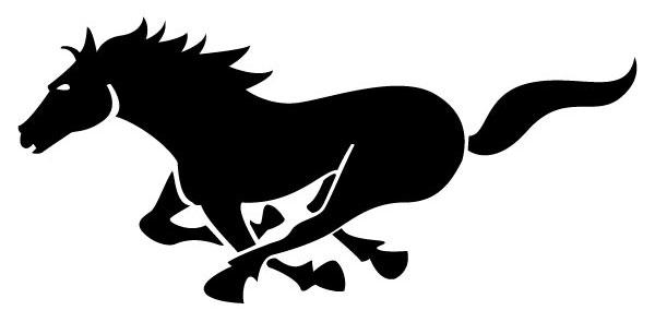 Black Horse Running Clip Art