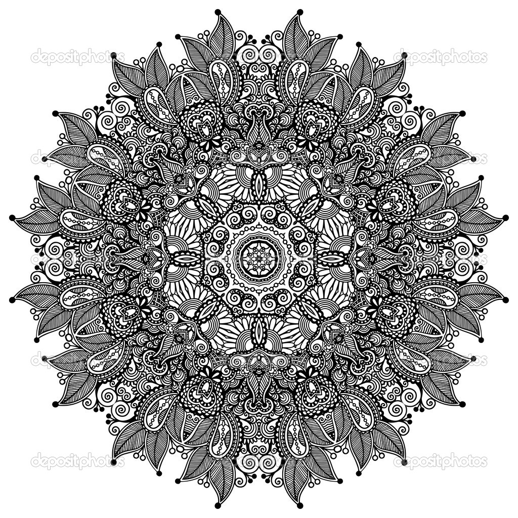 Black Lace Circle Pattern Black Lace Circle Pattern