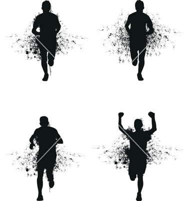 Black Vector Art Runner