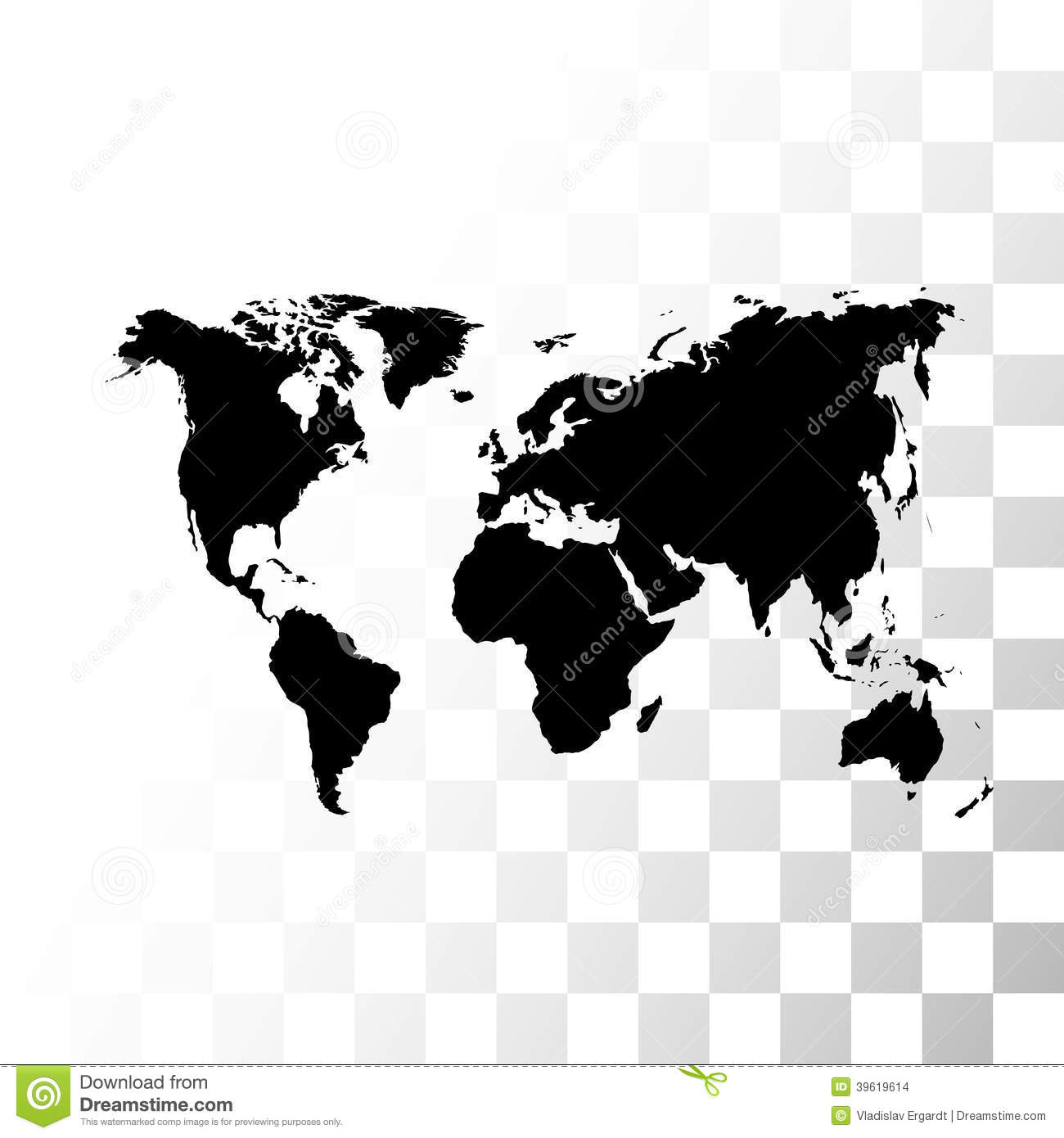 Black Vector World Map