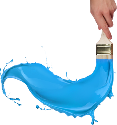 Blue Splash Paint Brush