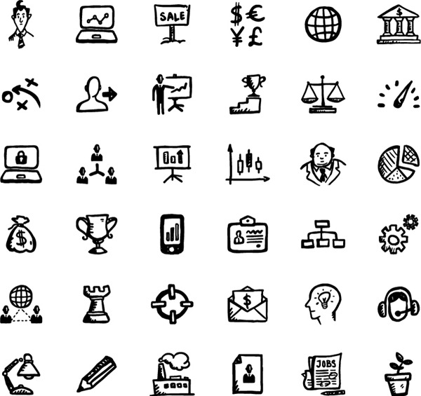 5 Trade Icons Vector Free Images