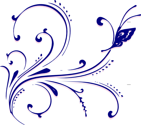 Butterfly Scroll Clip Art