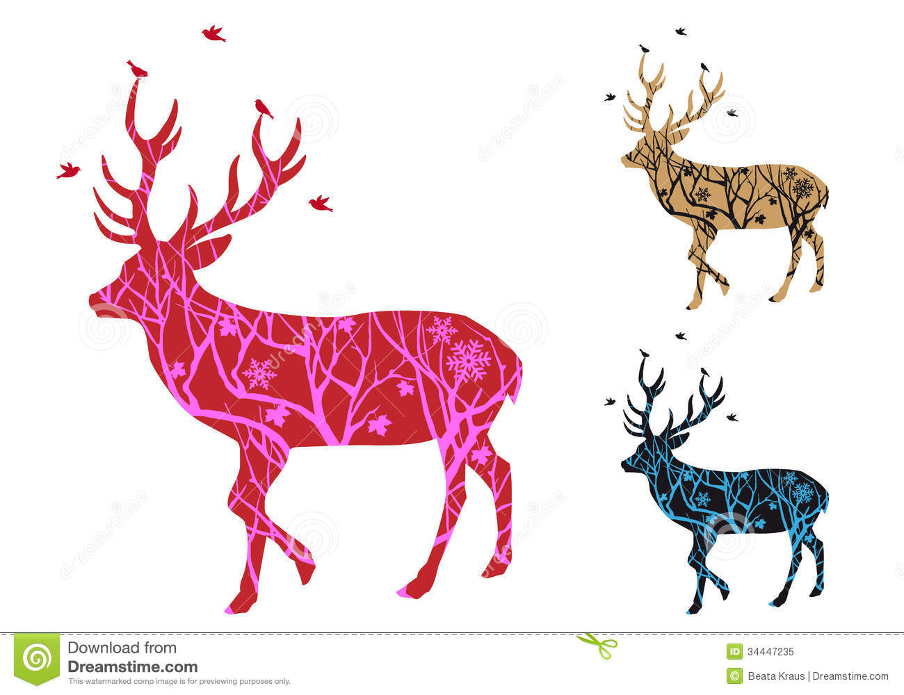 Christmas Deer Vector