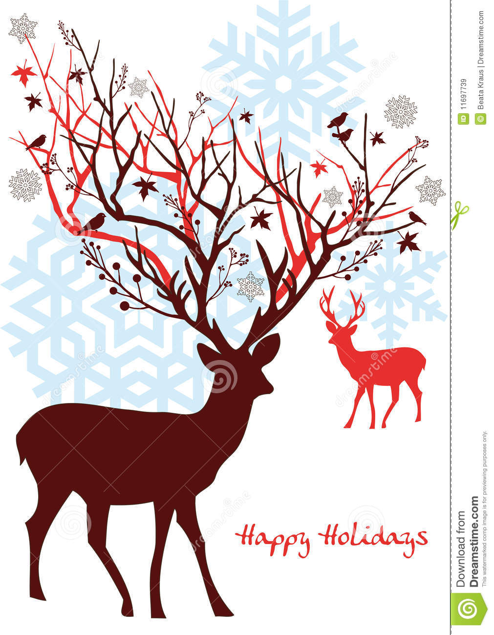 Christmas Deer Vector