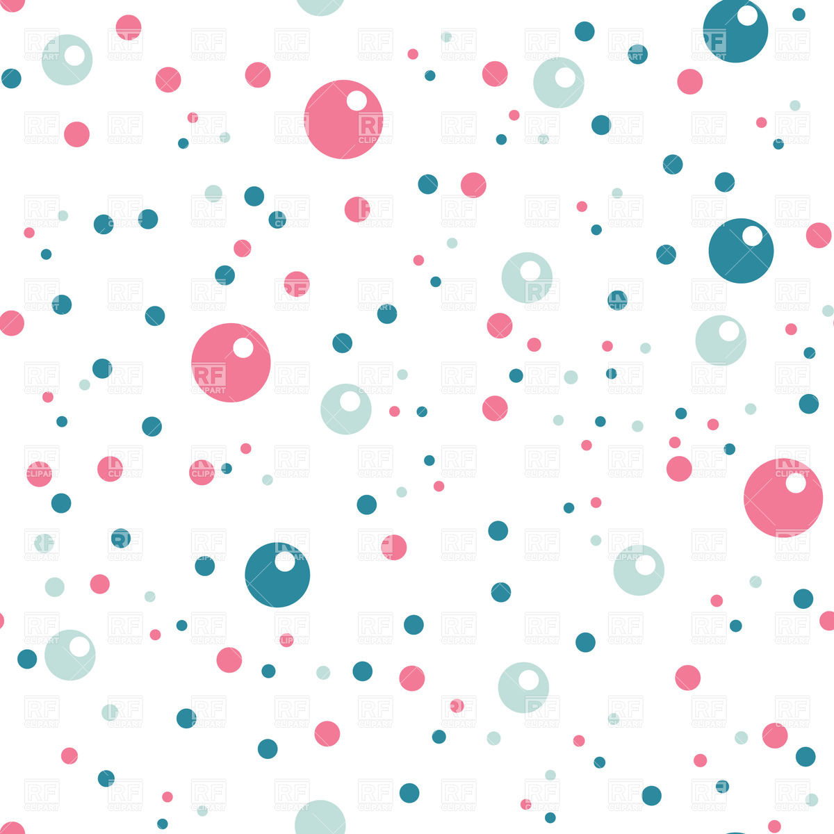 Colorful Bubbles Border Clip Art