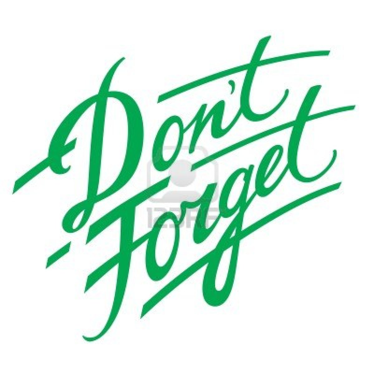 Don't Forget Reminder Clip Art