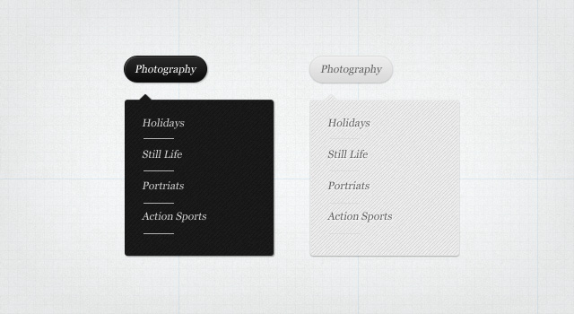 Drop Down Menu PSD Template Free
