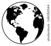 Earth Clip Art Black and White