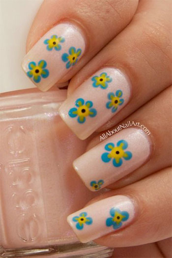 Easy Flower Nail Art Designs